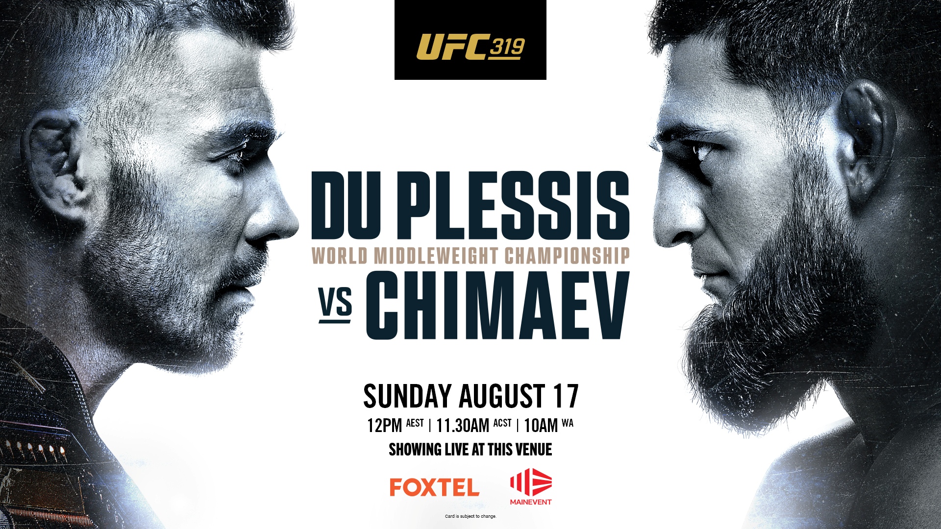 UFC 319 | DU PLESSIS VS CHIMAEV